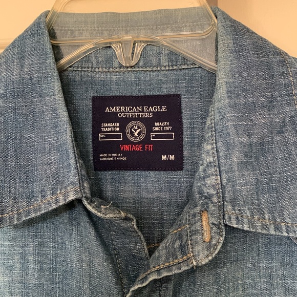 American Eagle Western Snapbuttons 100% Cotton Ombré Vintage Slim size M - Picture 2 of 8